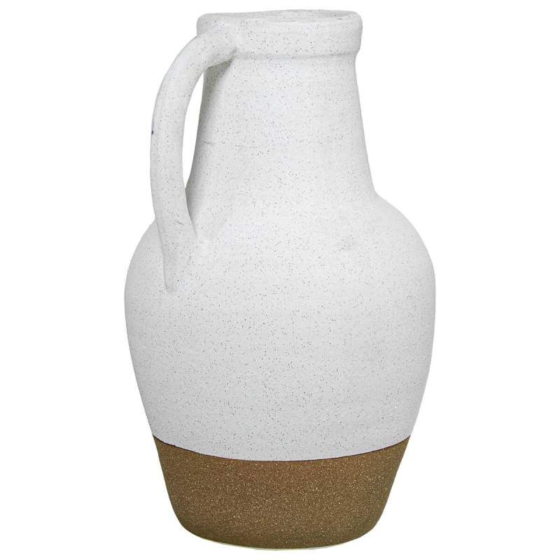 Vase Alexandra House Living White Ceramic 25 x 23 x 40 cm With handle