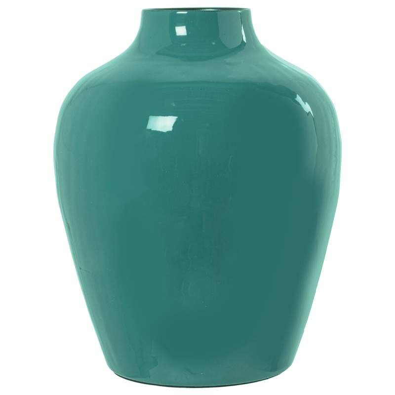 Vase Alexandra House Living Dark green Metal 21 x 21 x 26 cm