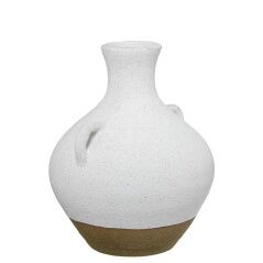 Vaso Alexandra House Living Bianco Ceramica 23 x 28 cm Con manici