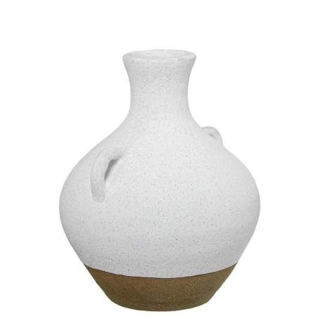 Vase Alexandra House Living White Ceramic 23 x 28 cm With handles