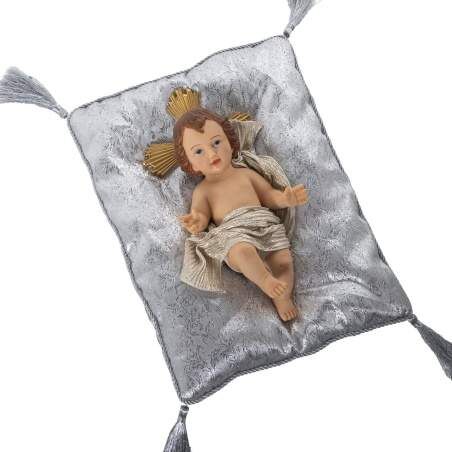 Statua Decorativa Alexandra House Living Argentato Plastica 16 x 17 x 28 cm Cuscino Gesù Bambino