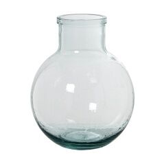 Vase made from recycled glass Alexandra House Living Transparent Crystal 23 x 22 x 31 cm