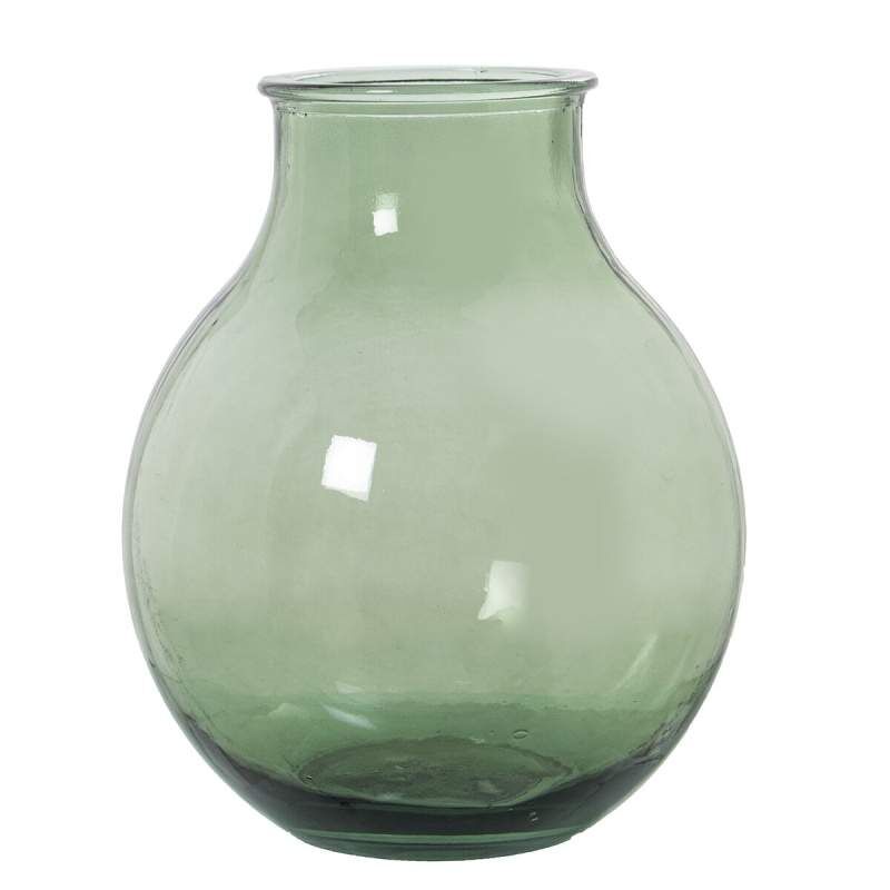 Vaso in Vetro Riciclato Alexandra House Living Verde Cristallo 27 x 27 x 32 cm