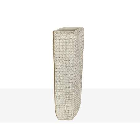 Vase Romimex Cream Resin 17 x 48 x 11 cm