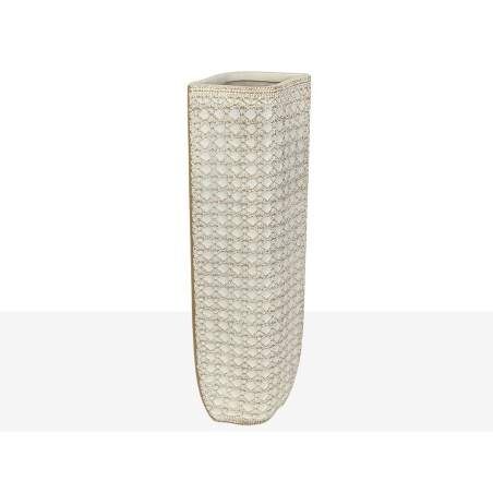 Vase Romimex Cream Resin 20 x 59 x 13 cm