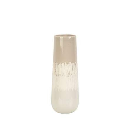 Vaso Romimex Beige Grigio Ceramica 14 x 34 x 14 cm