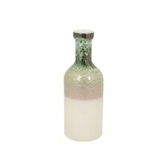 Vase Romimex White Green Ceramic 13 x 37 x 13 cm