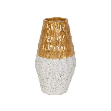 Vaso Romimex Giallo Bianco Ceramica 18 x 33 x 18 cm