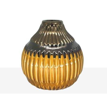 Vase Romimex Mustard Ceramic Spherical 21 x 21 x 21 cm