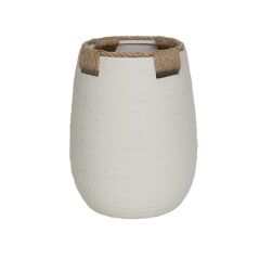 Vaso Romimex Bianco Ceramica 23 x 29 x 23 cm