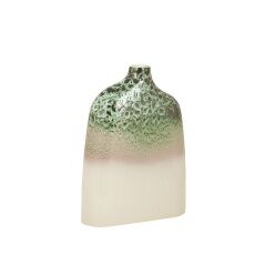 Vase Romimex White Green Ceramic 25 x 34 x 9 cm