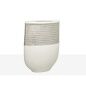 Vase Romimex White Silver Ceramic 21 x 28 x 9 cm