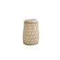 Vaso Romimex Bianco Ceramica Rattan 20 x 30 x 20 cm