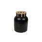 Vase Romimex Black Natural Ceramic Rattan 15 x 17 x 15 cm