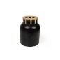 Vase Romimex Black Natural Ceramic Rattan 15 x 17 x 15 cm