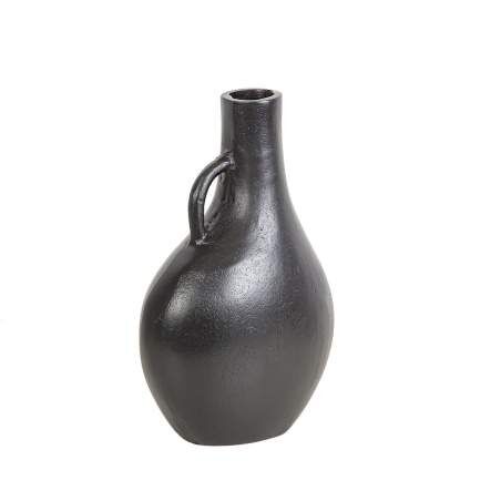 Vaso Romimex Nero Alluminio 19 x 29 x 11 cm Con maniglia