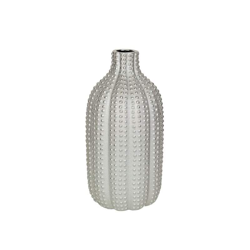 Vase Romimex Silver Porcelain 16 x 32 x 16 cm