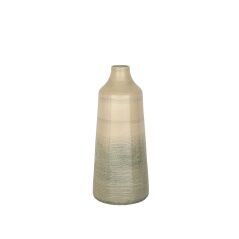 Vase Romimex Beige Grey Glass 14 x 35 x 14 cm