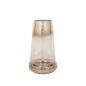 Vase Romimex Transparent Golden Glass 17 x 32 x 17 cm