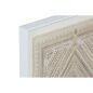 Canvas Home ESPRIT White Natural Boho 50 x 3,8 x 60 cm (2 Units)