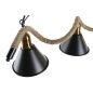 Ceiling Light DKD Home Decor Natural Black Metal Rope 50 W (85 x 18 x 20 cm)