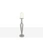 Candleholder Romimex Silver Metal Glass 16 x 50 x 16 cm