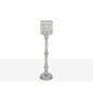 Candleholder Romimex Silver 12 x 44 x 12 cm Wineglass