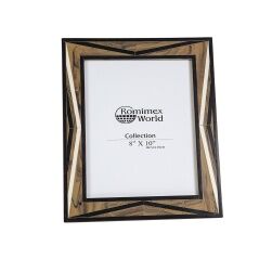 Photo frame Romimex Black Beige Resin MDF Wood 26 x 31 x 2 cm