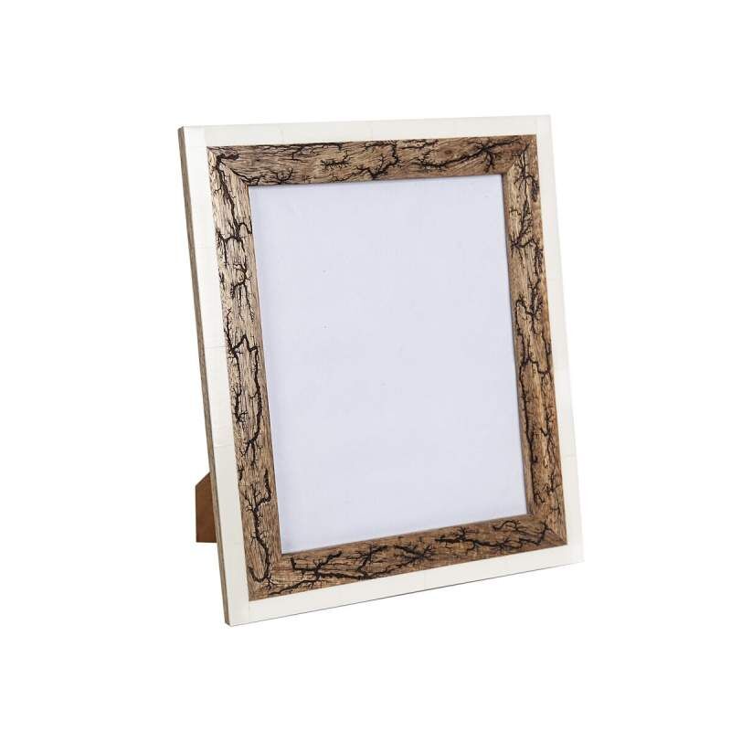 Photo frame Romimex Brown Wood Resin 20 x 25 x 1 cm