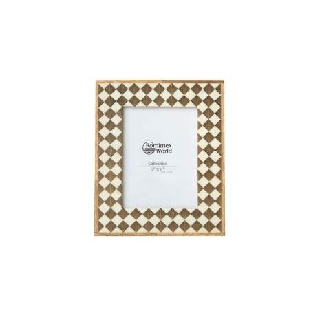 Photo frame Romimex Brown Wood Resin Bone 24 x 29 x 3 cm