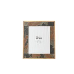 Photo frame Romimex Brown Wood Granite 28 x 33 x 3 cm