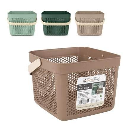 Multi-purpose basket Confortime Plastic 8 L 23,5 x 23,5 x 18,5 cm (24 Units)