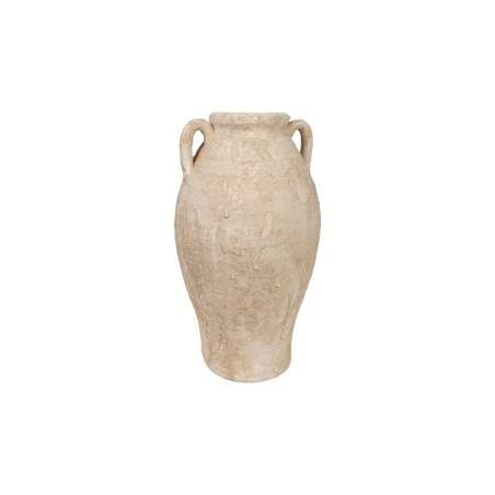 Vaso Romimex Bianco Terracotta 21 x 37 x 21 cm Con manici