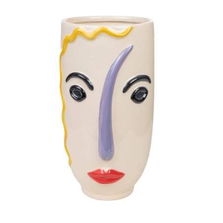 Vase Romimex Multicolour Ceramic Face 16 x 30 x 16 cm