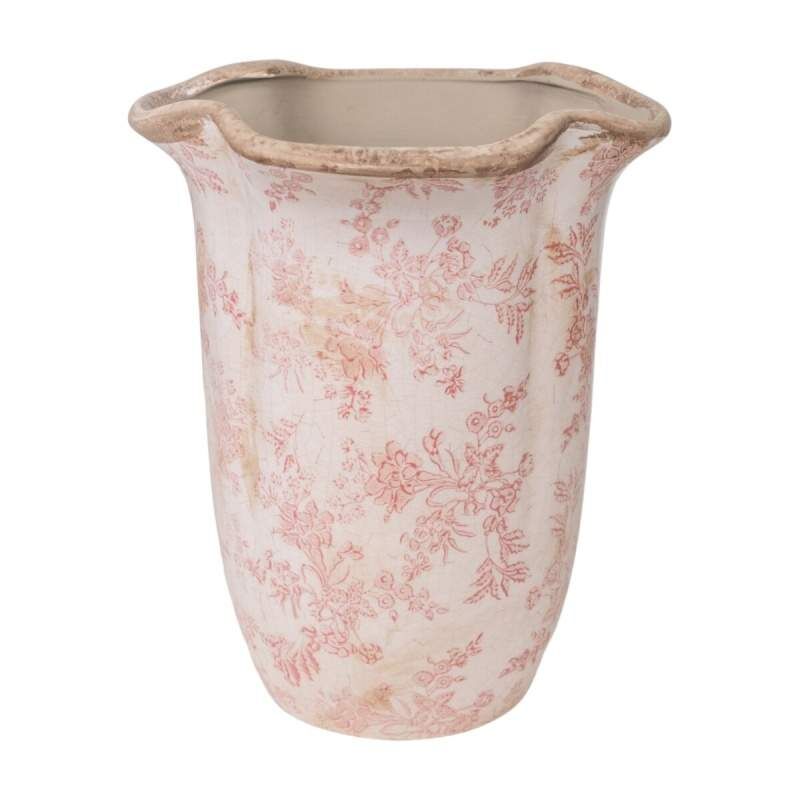 Vase Romimex Beige Pink Porcelain 24 x 29 x 24 cm