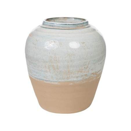 Vase Romimex Blue Beige Terracotta 22 x 24 x 22 cm