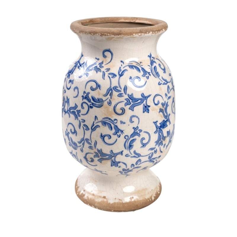 Vase Romimex Blue White Porcelain 20 x 32 x 20 cm