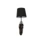 Lampada da Parete Home ESPRIT Nero Marrone scuro Coloniale Cavallo 220 V 18 x 21,5 x 50,5 cm (2 Unità)