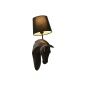 Wall Lamp Home ESPRIT Black Dark brown Colonial Horse 220 V 18 x 21,5 x 50,5 cm (2 Units)