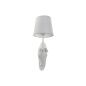 Lampada da Parete Home ESPRIT Bianco Moderno Cavallo Finitura invecchiata 220 V 18 x 21,5 x 50,5 cm (2 Unità)