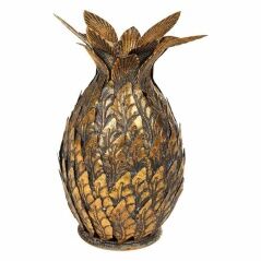 Candelabro Alexandra House Living Dorato Ferro 15 x 26 x 15 cm Ananas