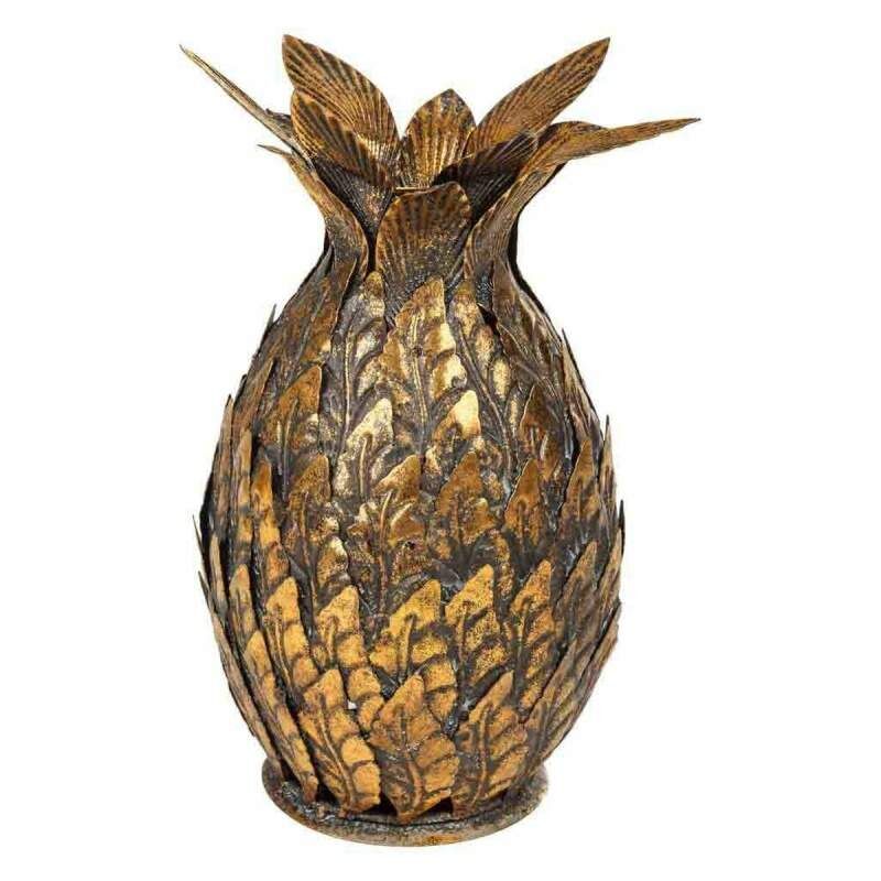 Candle Holder Alexandra House Living Golden Iron 15 x 26 x 15 cm Pineapple