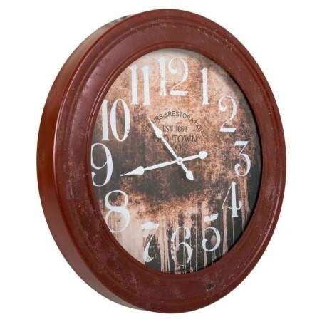 Orologio da Parete Alexandra House Living Rosso Legno di abete Legno MDF 80 x 8 x 80 cm