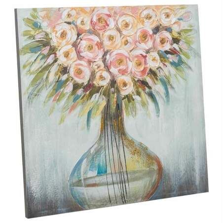 Quadro Alexandra House Living Tela Legno di abete 80 x 3 x 80 cm