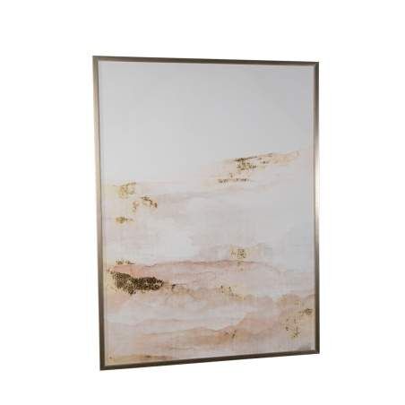 Canvas Romimex polystyrene MDF Wood Abstract Landscape 60 x 80 x 3 cm