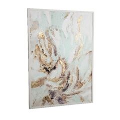 Canvas Romimex polystyrene MDF Wood Flower 50 x 70 x 3 cm