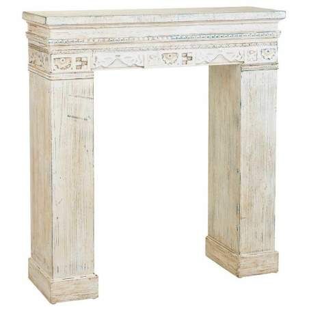 Cornici camini Alexandra House Living Bianco Legno di abete Legno MDF 30 x 110 x 100 cm