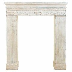 Cornici camini Alexandra House Living Bianco Legno di abete Legno MDF 30 x 110 x 100 cm