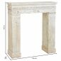 Fireplace Alexandra House Living White Fir wood MDF Wood 30 x 110 x 100 cm