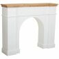 Fireplace Alexandra House Living White Fir wood MDF Wood 29 x 101 x 125 cm